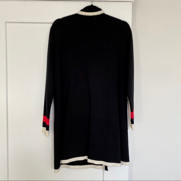 Zara Black Pearl Cardigan w contrast stripe - Picture 5 of 6